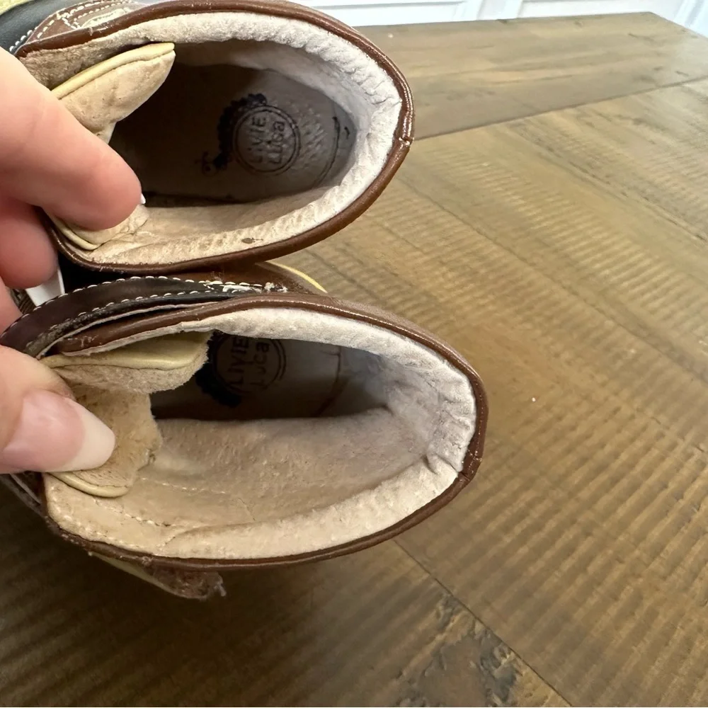 Livie & Luca boys toddler size 5 brown leather boot rubber sole